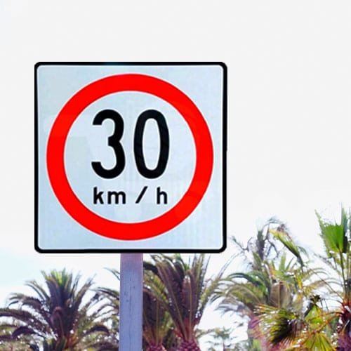 SR 9 Señal Restrictiva De Velocidad 61x61 Reflejante Grado Ingeniería 2