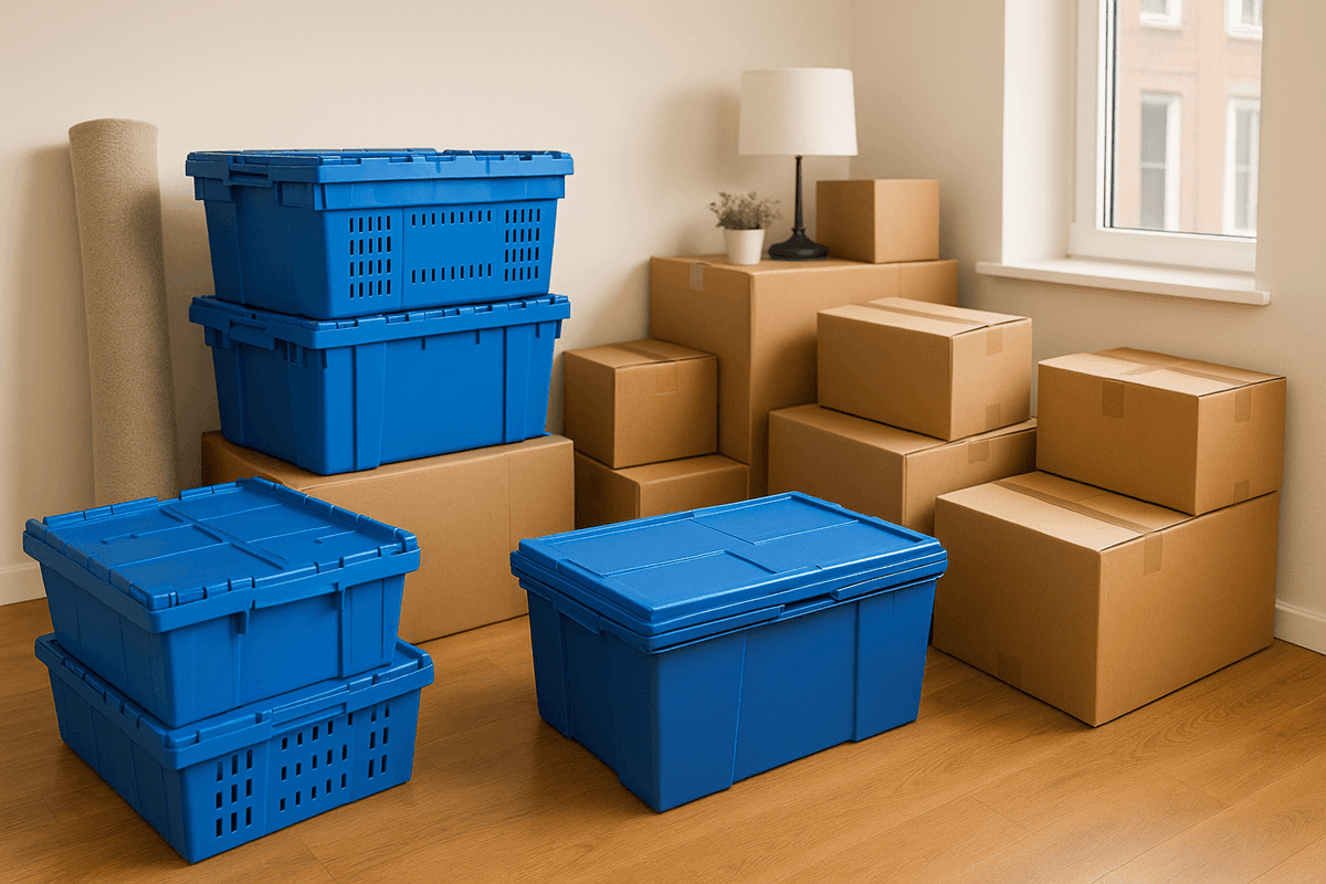 cajas de plástico para mudanza