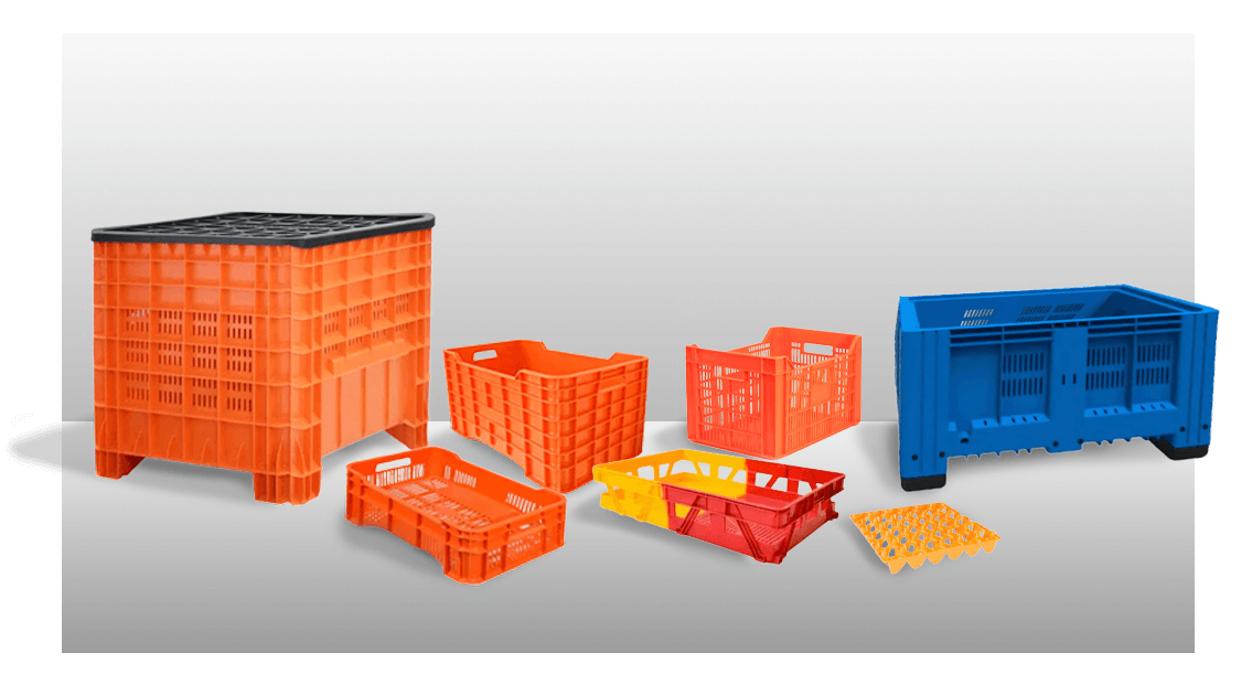 Cajas de plástico agrícola